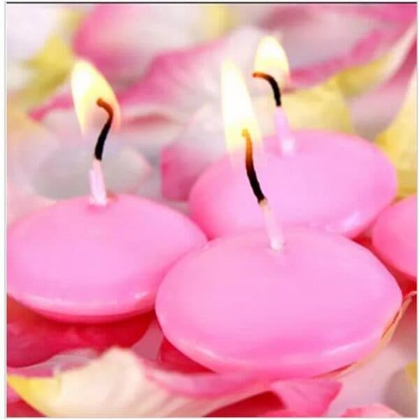 Unscented Small Floating Candles Wedding Party New Year Birthday Party Decoration Candles - 12 PCS