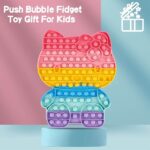 Big Size Jumbo Push Pop It Bubble Fidget Sensory Toy, Oversized Push 200 Bubbles Cute Cat Hello Kitty, Autism Special Needs Stress Reliever, Squeeze Relieve Emotional Toys For Kid Adult (multicolor) – (2)