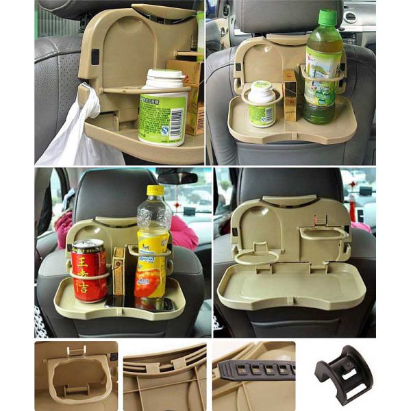 Car Auto Multifunctional Foldable Beverage Holder Tray Chair Cup Holder – 5