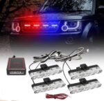 Car Led Flash Light Car Grill Flasher Red And Blue – 1