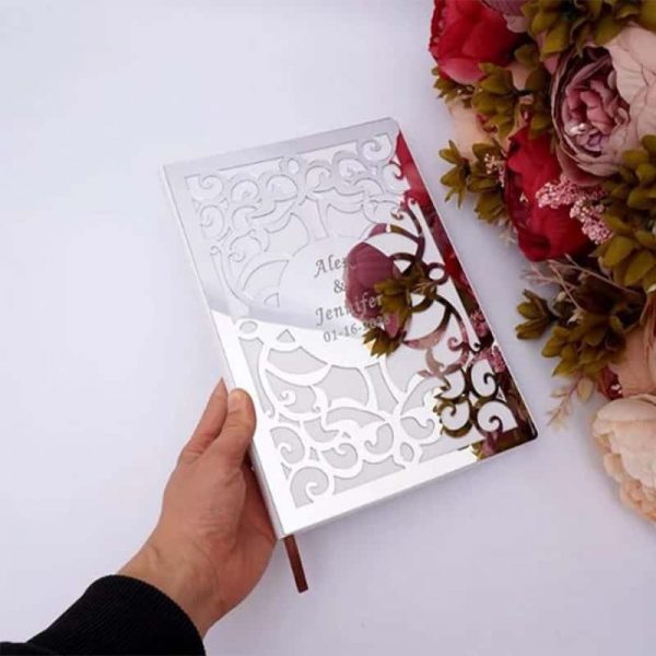 Customized Mirror Diary Guest Book