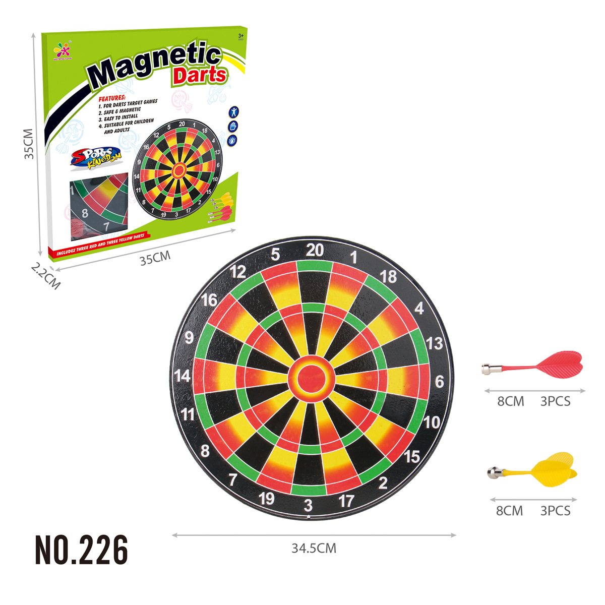 Magnetic Dart Board Game For Adults & Kids – Magnetic Dartboard Safe For Kids – Dart Board For Kids – Magnetic Darts For Kids – Kids Dart BoardAbout this item – 2