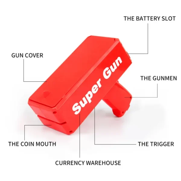 Rain Money Gun_ Paper Playing Spray Money Toy Gun_, Prop Money Gun – 4