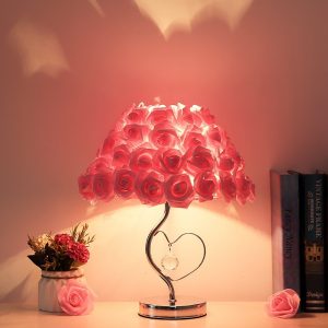 USB Rose Flower Table Lamp Night Lights Home Party Wedding Bedroom Decoration