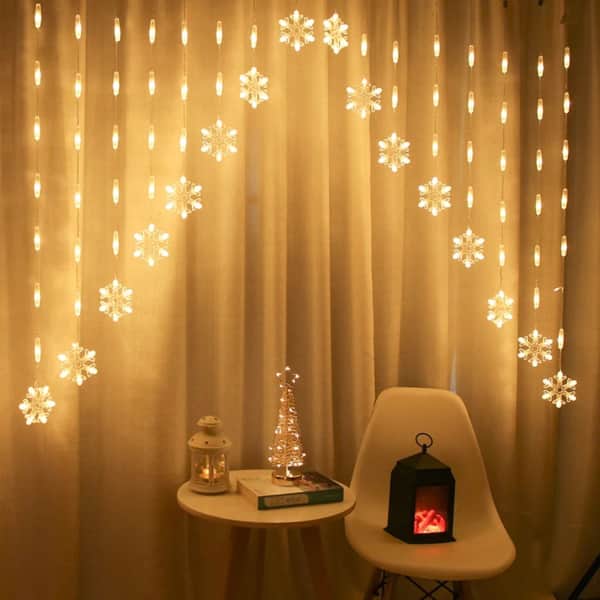 Snowflake LED Curtain Lights