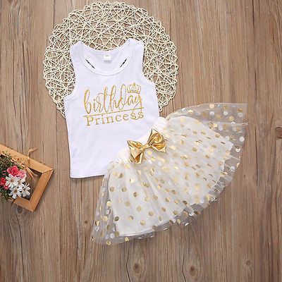 Kid Baby Girl Birthday Outfit
