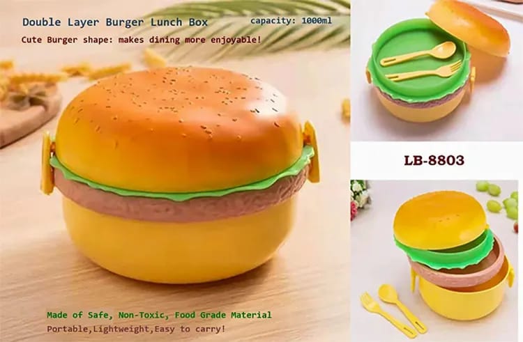 Cute Burger Lunch Box For Kids