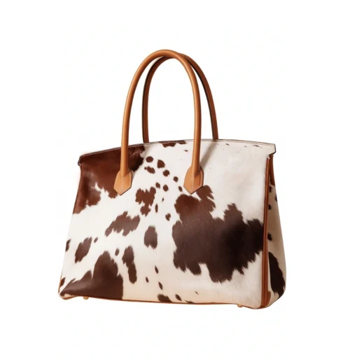 Genuine Cowhide Tote Bag – Leather Shoulder Handbag for Women