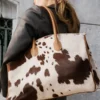 Genuine Cowhide Tote Bag - 3