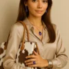 Premium brown cowhide leather tote bag with structured design and comfortable handles perfect for professional and everyday use