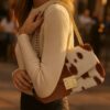 Snob Lady Cowhide Bag Satchel 8 Snob lady cowhide bag satchel detail view showing craftsmanship