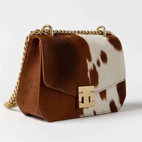 Snob lady cowhide bag satchel with elegant design and leather construction