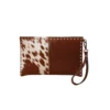 Vintage Lady Embellished Cowhide Clutch