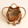 Preppy Smart Cowhide Bucket Bag 4 Preppy smart cowhide bucket bag with modern styling