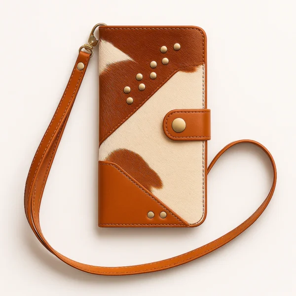 Sleek customized wristlet back view showing design details