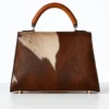 Urban Crossbody Cowhide Bag 3 Urban crossbody cowhide bag interior compartments view