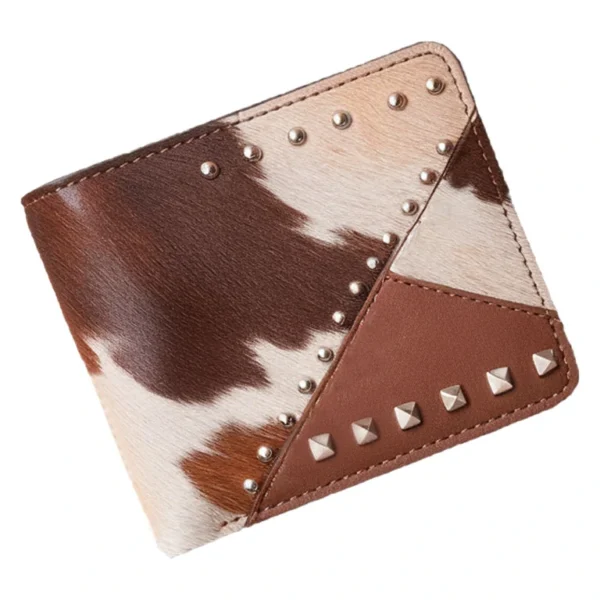 Aventius Cowhide Stud Bifold Wallet