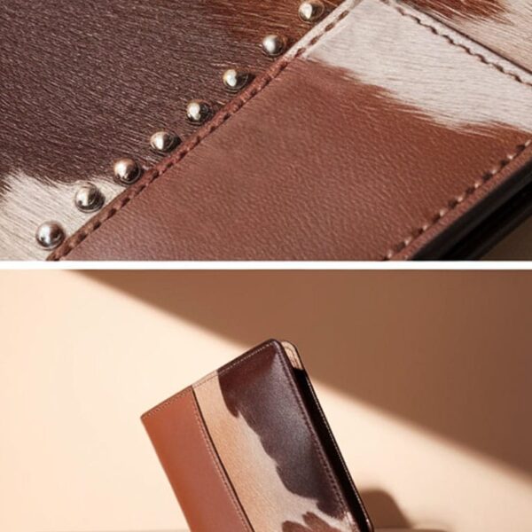 Aventius Cowhide Stud Bifold Wallet