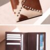 Teel Cowhide Stud Bifold Wallet 1 Teel Cowhide Stud Bifold Wallet - 1