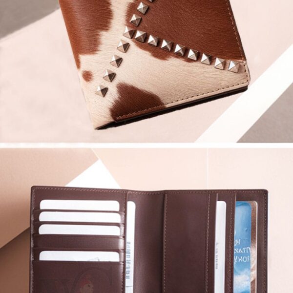 Teel Cowhide Stud Bifold Wallet