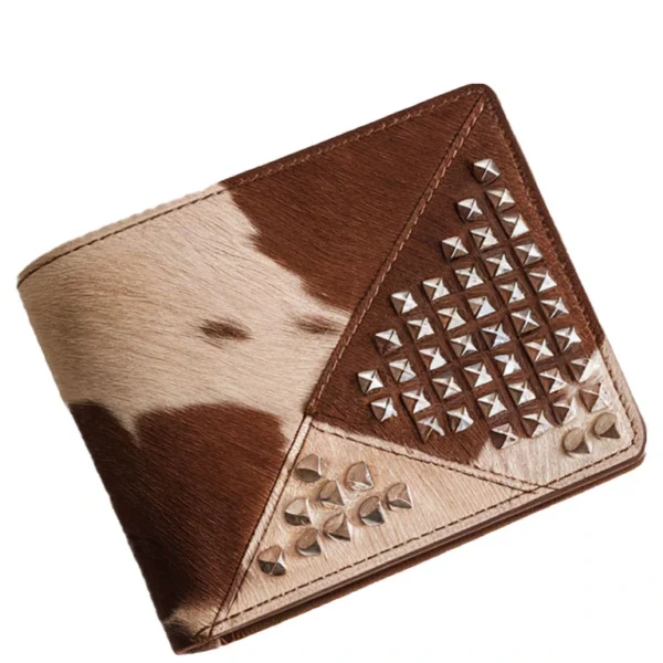 Tristud Cowhide Stud Bifold Wallet