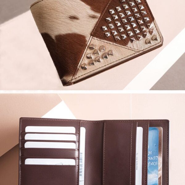 Tristud Cowhide Stud Bifold Wallet