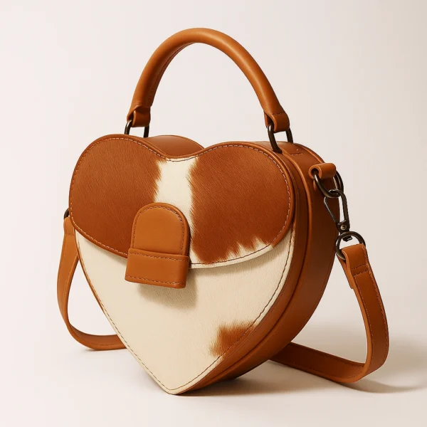 Valentino Love cowhide bag interior view showing compartments and lining