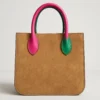 WGB Dusty Suede Leather Tote Bag 2 WGB Dusty Suede Leather Tote Bag - 2