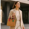 WGB Dusty Suede Leather Tote Bag 3 WGB Dusty Suede Leather Tote Bag - 3