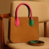 WGB Dusty Suede Leather Tote Bag 5 WGB Dusty Suede Leather Tote Bag - 5