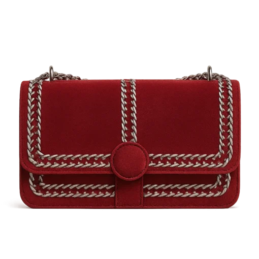 Velvet Rouge Braided Suede Crossbody