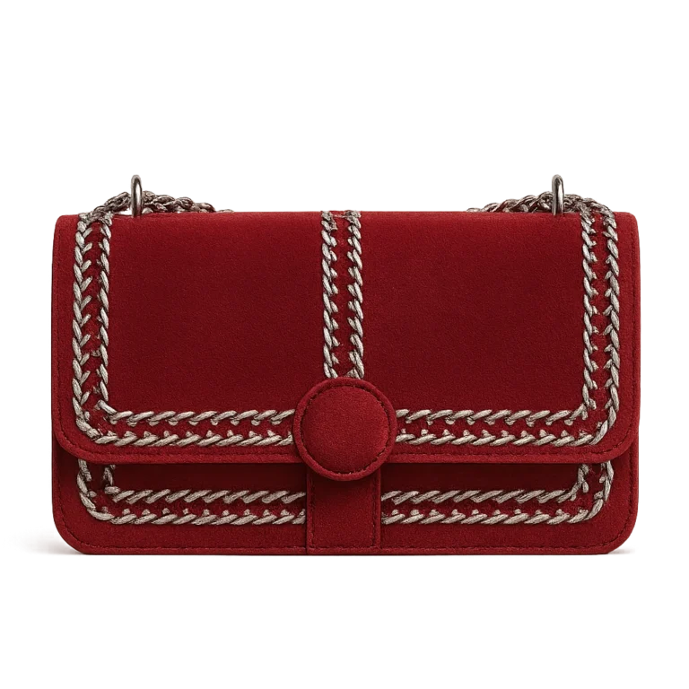 Velvet Rouge Braided Suede Crossbody