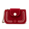 Crimson Curve Suede Mini Bag