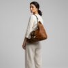 Handcrafted Slouchy Cowhide Shoulder Bag for Women - 1