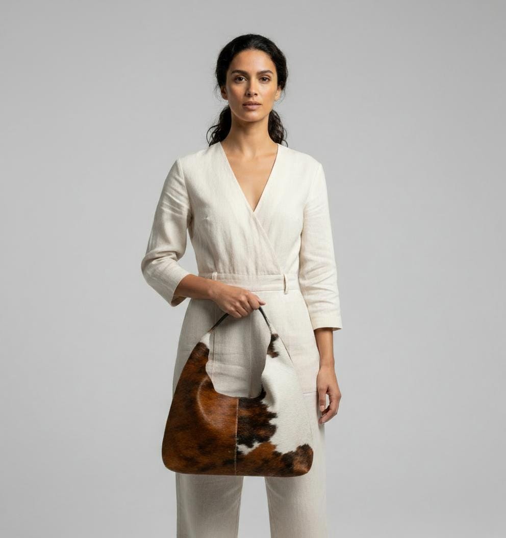 Handcrafted Slouchy Cowhide Crossbody Bag for Women Handcrafted Slouchy Cowhide Crossbody Bag for Women