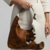 Handcrafted Slouchy Cowhide Shoulder Bag for Women - 2