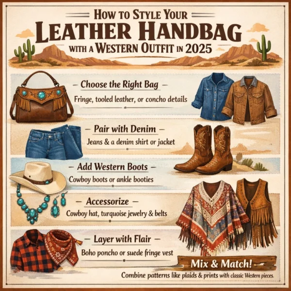 How to Style a Leather Handbag with Western Outfits