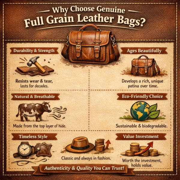 Why Choose Genuine Full-Grain Leather Bags