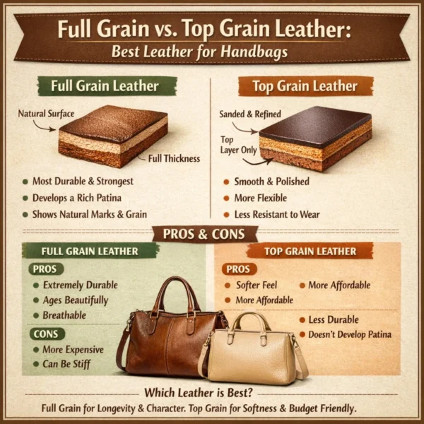 Full-Grain vs Top-Grain Leather: Choosing the Best for Your Handbag 8 Full-Grain vs Top-Grain Leather: Choosing the Best for Your Handbag
