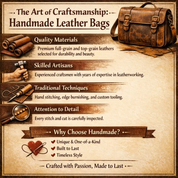 The Art and Craftsmanship Behind Handmade Leather Bags