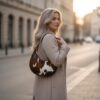 Slouchy Crescent Shaped Cowhide Shoulder Bag 6 Slouchy Crescent Shaped Cowhide Shoulder Bag - 4