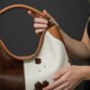 Crescent Moon Cowhide Hobo Bag 7 Crescent Moon Cowhide Hobo Bag - 5