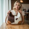 Crescent Moon Cowhide Hobo Bag 3 Crescent Moon Cowhide Hobo Bag - 1