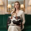 Gelata Brown Calf Hair Tote Bag 2 Gelata Brown Calf Hair Tote Bag - 1