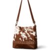 Embellished Cowhide Leather Shoulder Bag for Women