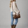 Embellished Cowhide Leather Shoulder Bag for Women 5 Embellished Cowhide Leather Shoulder Bag for Women - 5