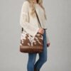 Embellished Cowhide Leather Shoulder Bag for Women 6 Embellished Cowhide Leather Shoulder Bag for Women - 6