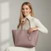 Mauve Luxe Everyday Suede Tote Bag - 5