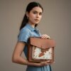 Luxury Cowhide Leather Box Clutch Bag 7 Luxury Cowhide Leather Box Clutch Bag - 5
