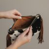 Fringe Cowhide Leather Clutch – Western Crossbody Purse for Women - 2